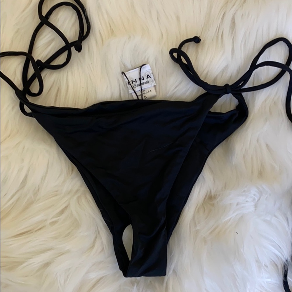 Jade - black string bikini bottom